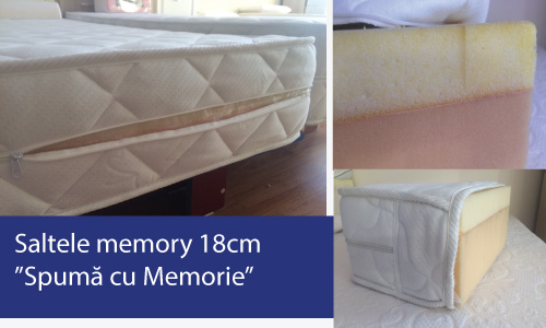 Saltele memory 18cm - Spumă cu Memorie