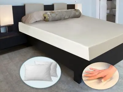 Set format din saltea ortopedică și perne din spumă cu memorie pentru o aliniere perfectă a coloanei